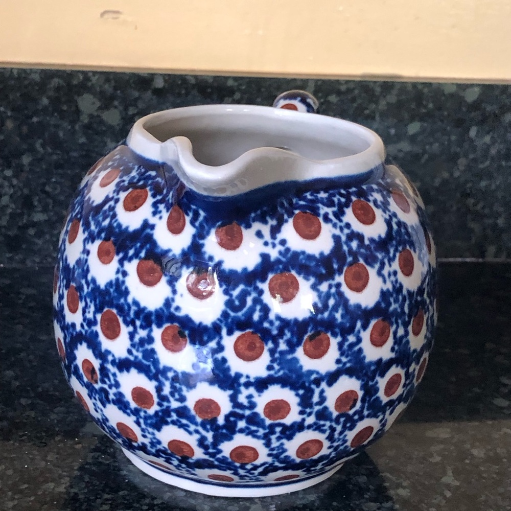 Boleslawiec Hand Made Polish Pottery Creamer Pitcher - Picture 4 of 9